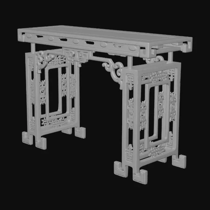 3D model for Carved Ming-Style Openwork Console Table
