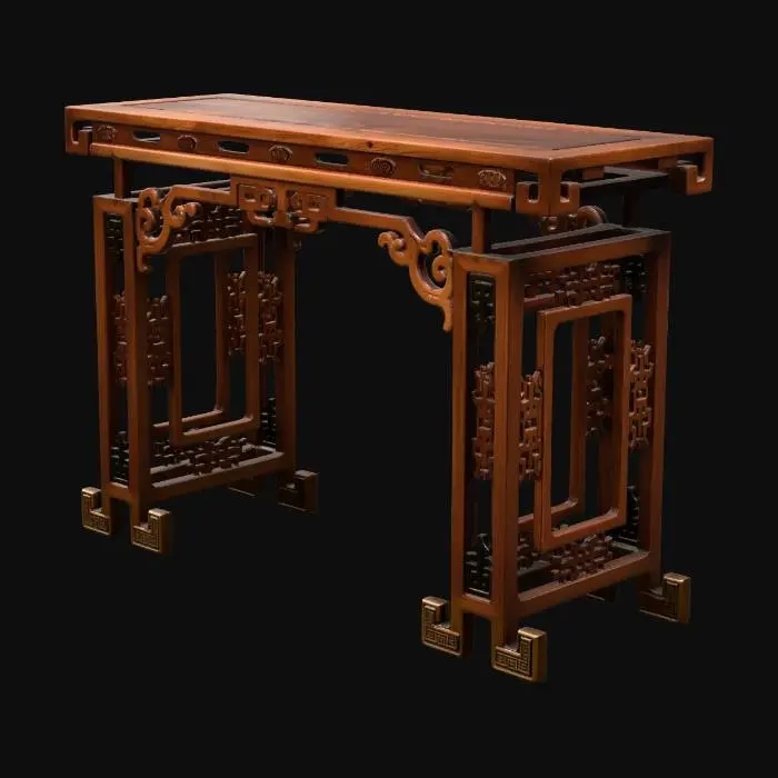 3D model for Carved Ming-Style Openwork Console Table