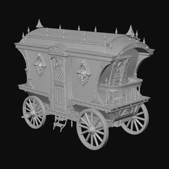 3D model for Gothic Skull Carriage