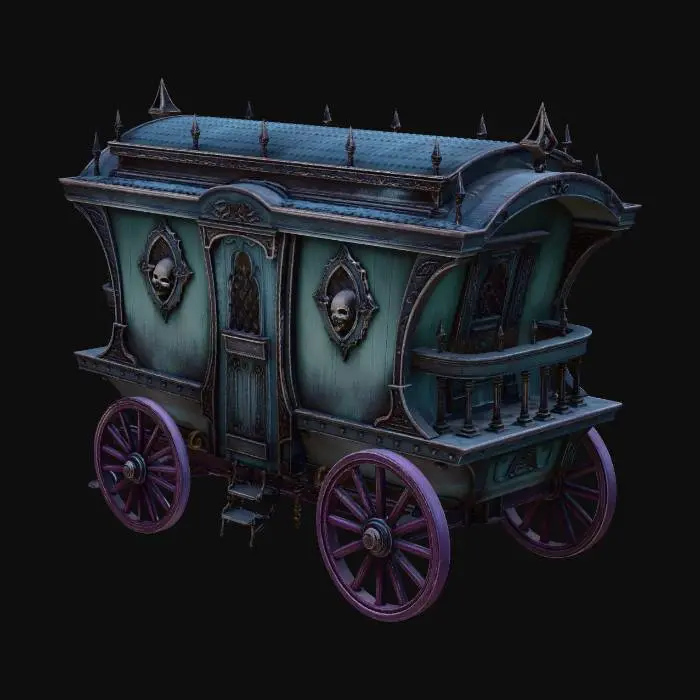 3D model for Gothic Skull Carriage