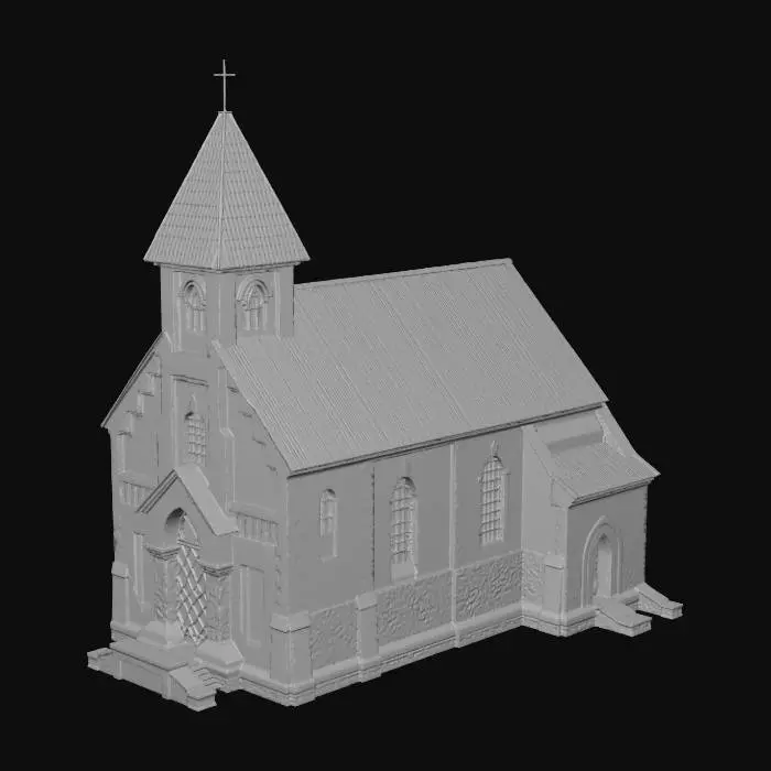 3D model for Brick Gothic Chapel