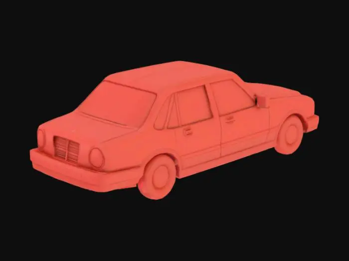 3D model for less detailed car
