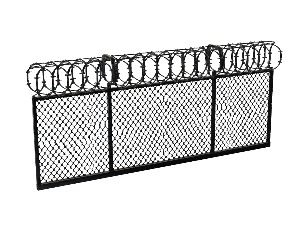 3D-модель Barbed Wire Fence - Industrial, згенерована ШІ