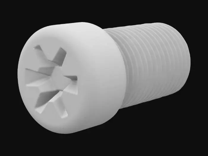 3D model for M3x10 screw, socket cap, black, metric thread, pristine, hyper realistic, ultra detail