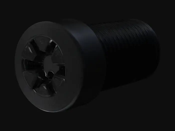 3D model for M3x10 screw, socket cap, black, metric thread, pristine, hyper realistic, ultra detail