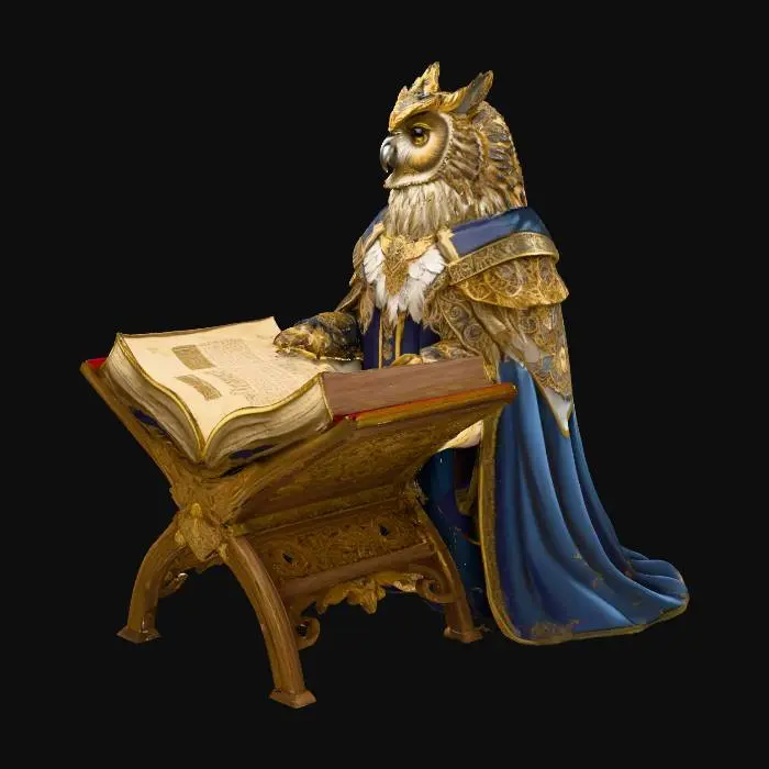 3D model for Wisdom in the Library