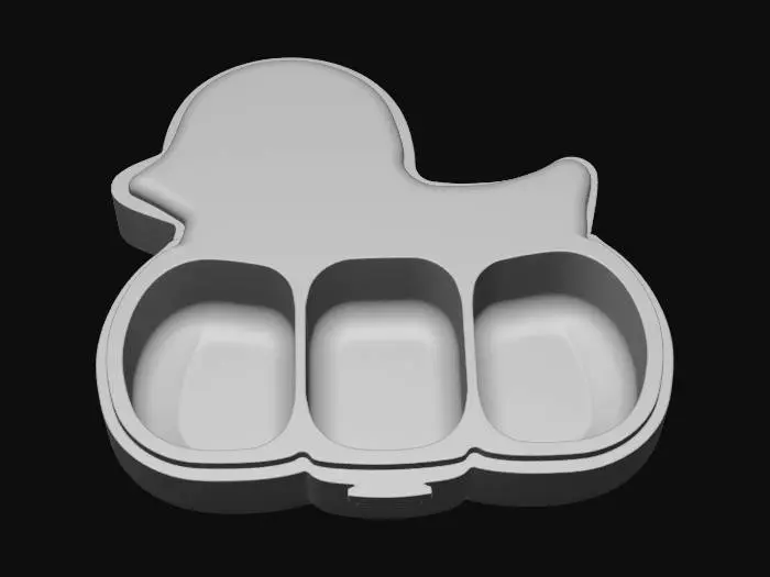 3D model for Duck-shaped lunch box components