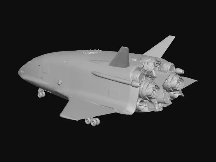 3D model for Icarus X-30 Prototype on a Martian Wasteland