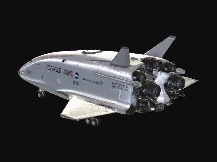 3D model for Icarus X-30 Prototype on a Martian Wasteland