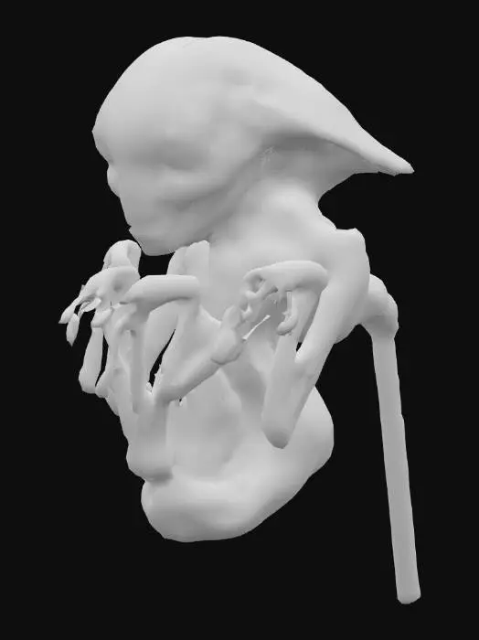 3D model for Alien fetus