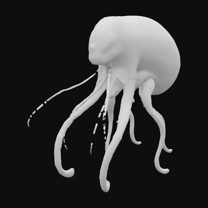 3D model for #alien# creature, martian, octopus,