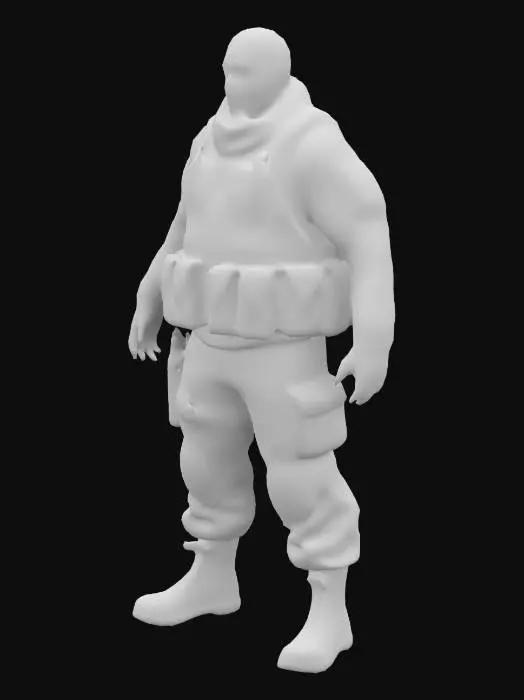 3D model for Counter Strike 1.6 terrorist player without weapons
