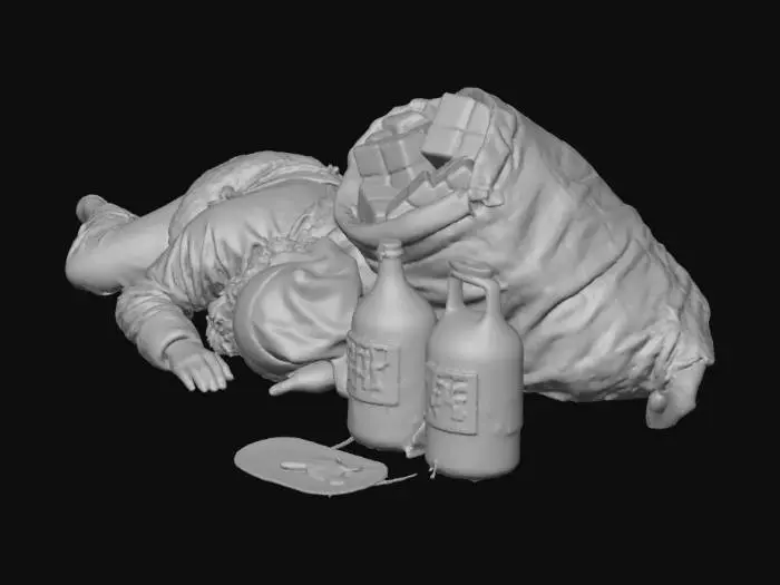 3D model for Santa's Overindulgence