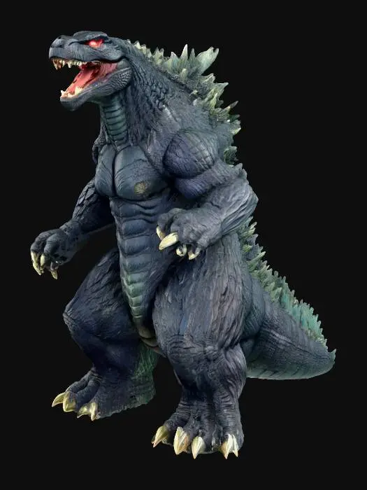 3D model for godzilla with hyper muscle body roaring
