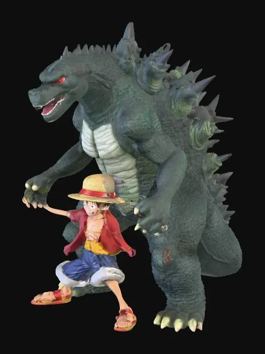 3D model for monkey d luffy fusion godzilla