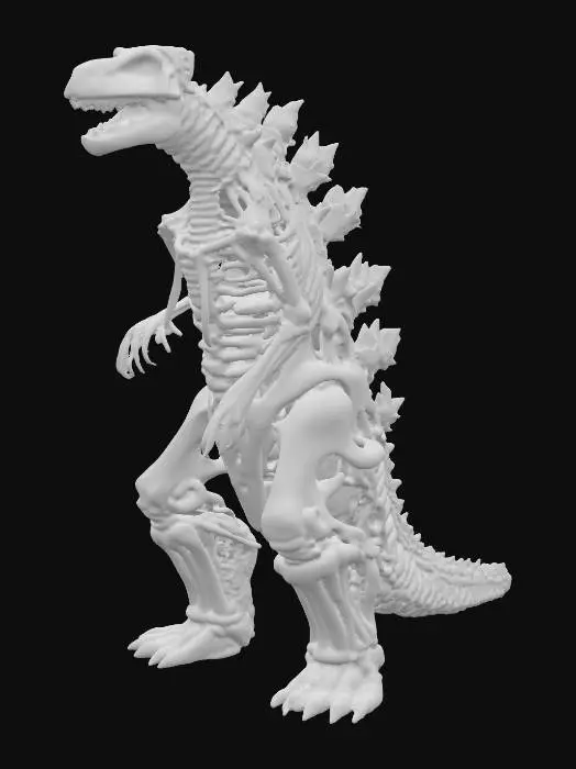 3D model for skeleton bone structure Godzilla 
