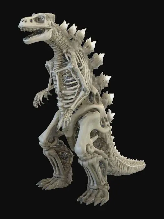 3D model for skeleton bone structure Godzilla 