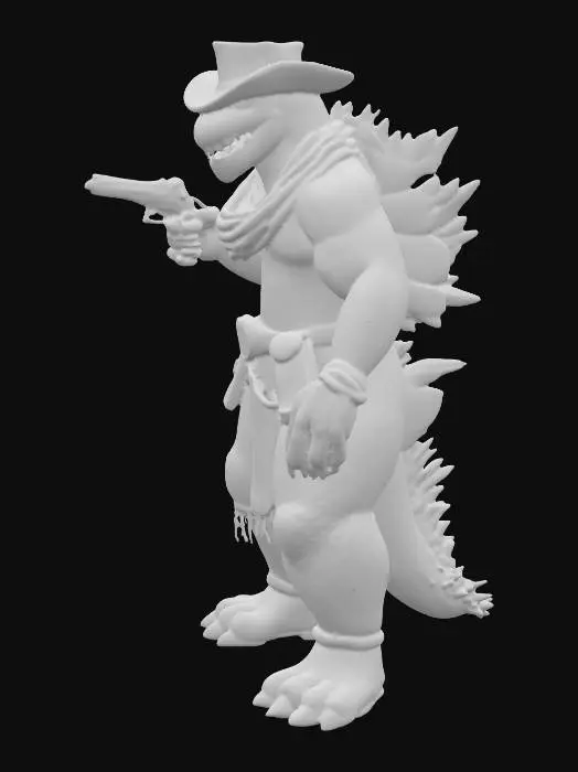 3D model for Cowboy-godzilla character DND, #PBR#. 