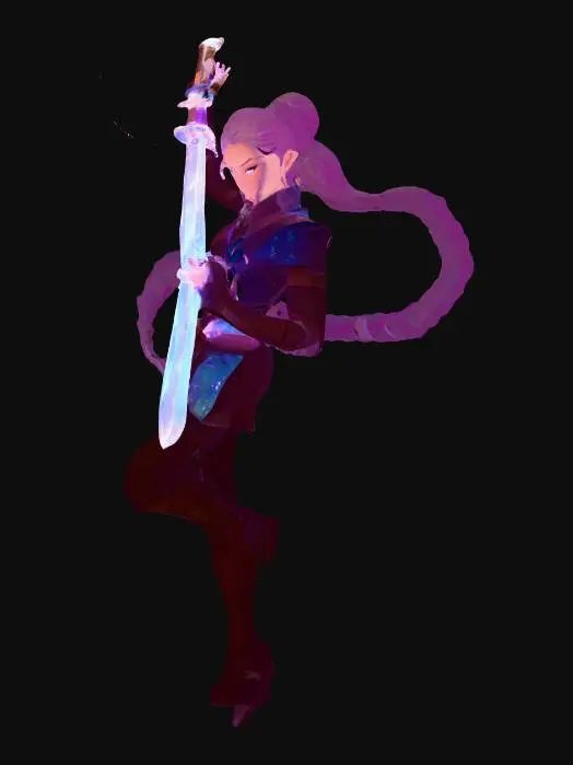 3D model for rumi kpop demon hunters, #PBR#