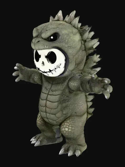 3D model for Jack Skellington wearing Godzilla costume