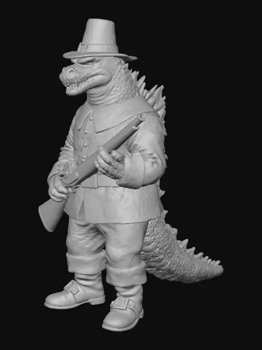 3D model for GodPilgrimZilla , #Thanksgiving#