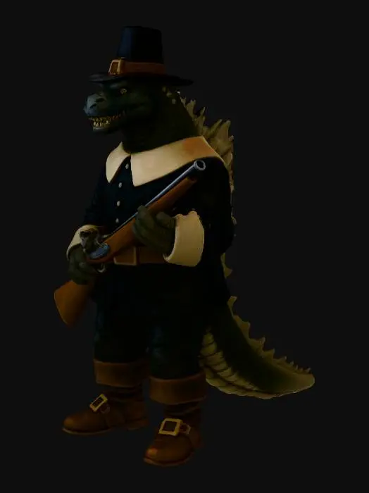 3D model for GodPilgrimZilla , #Thanksgiving#