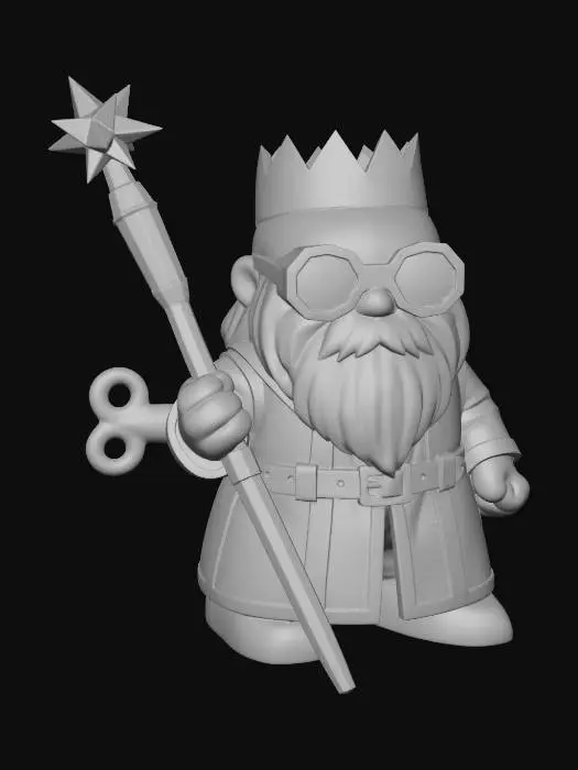 3D model for Wise Old Man wind up toy