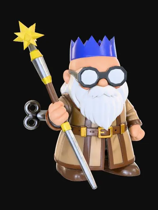 3D model for Wise Old Man wind up toy