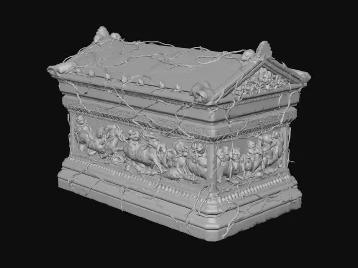 3D model for overgrown sarcophagus