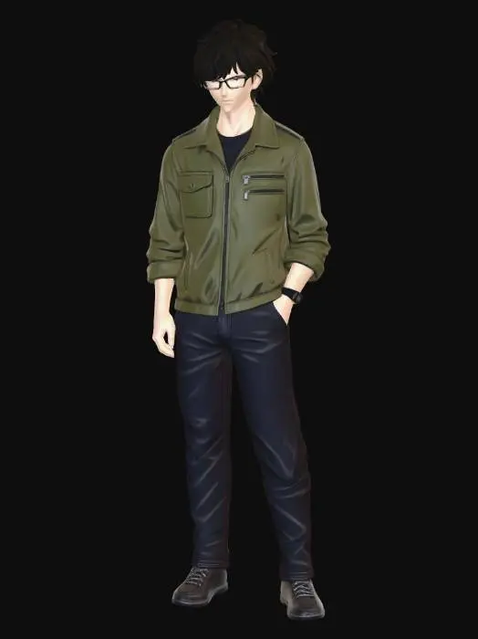 3D model for Olive Jacket Portrait