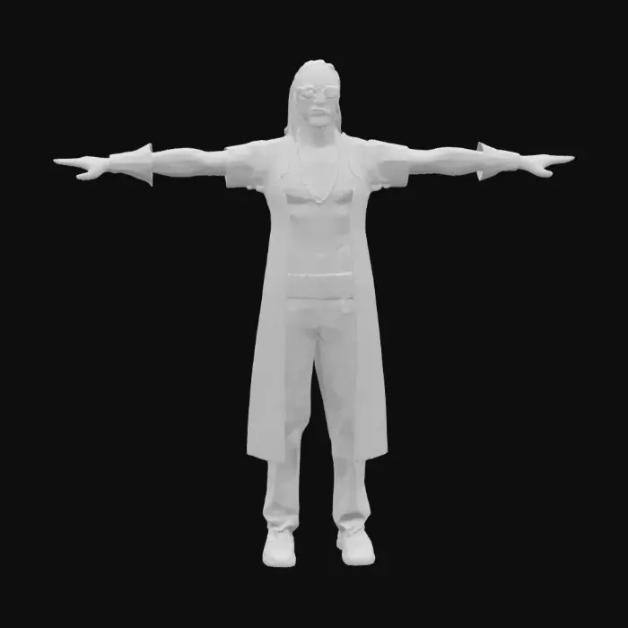 3D model for Humanoid representing snoop dog in a T Pose. make him realistic. 