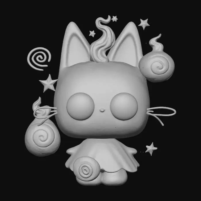 3D model for Whimsical Starlit Kitten, #villain#