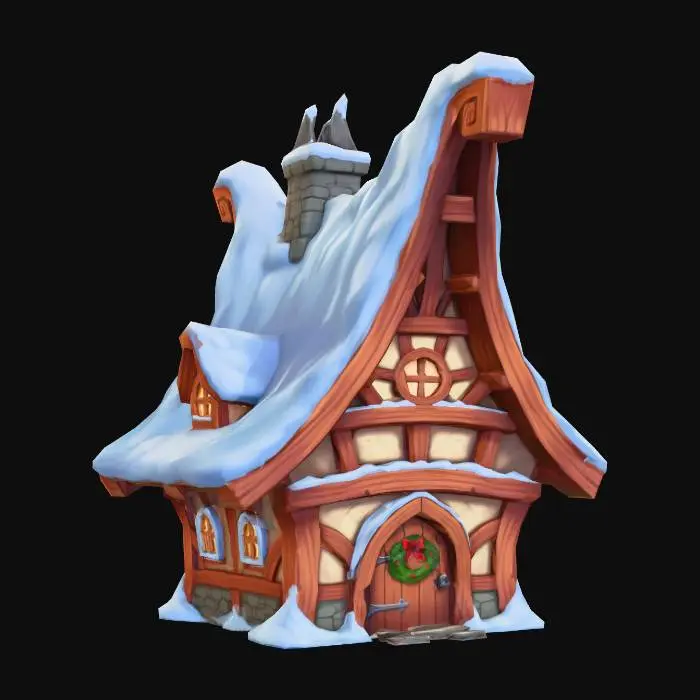 3D model for Winter Cottage