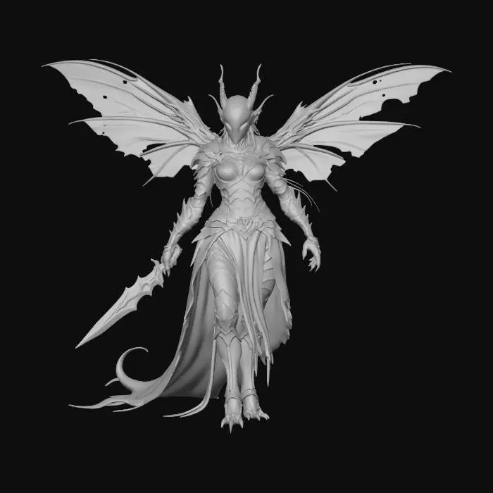 3D model for Warrior of the Fallen Wings
