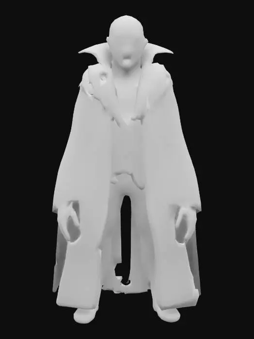 3D model for male vampire, full length portrait, count Orlok, nosferatu 2024, detailed face, high resolution