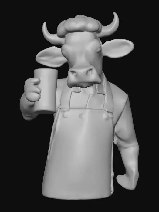 3D model for Cow drinking beer #Halloween2025#