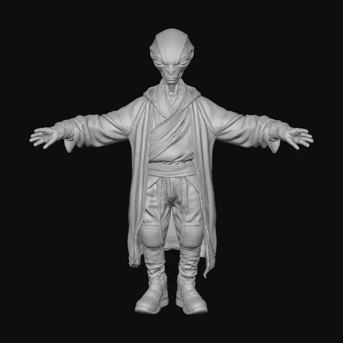 3D model for Alien Visitor, #Thanksgiving#