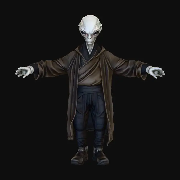 3D model for Alien Visitor, #Thanksgiving#