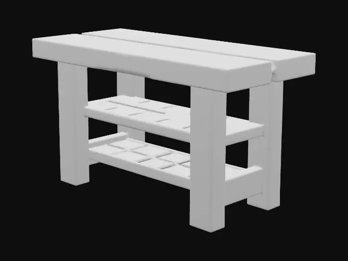 3D model for An old oak workbench