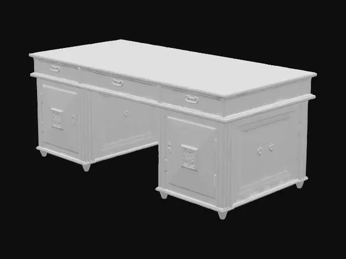 3D model for Wooden Desk Design