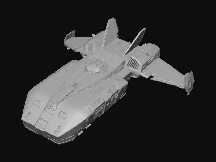 3D model for Talon class Dropship with articulated side doors.