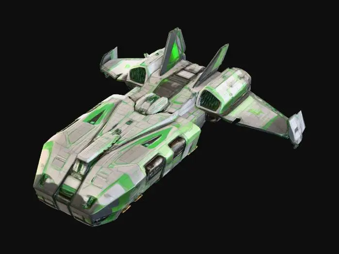 3D model for Talon class Dropship with articulated side doors.