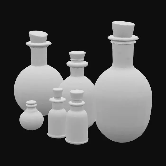 3D model for a variety of potion bottles