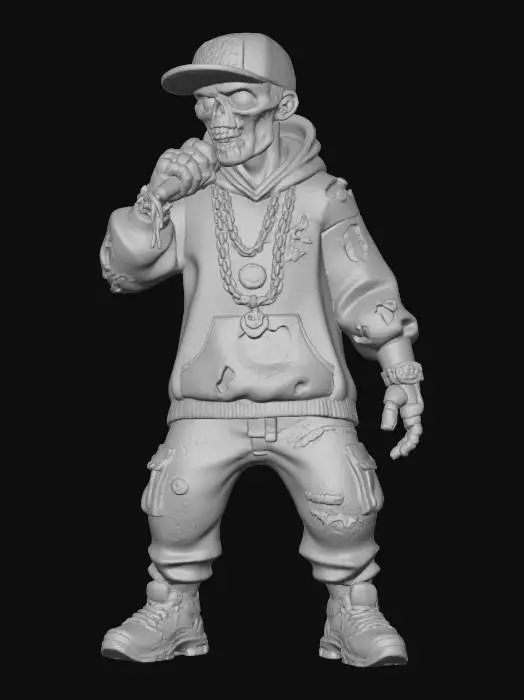 3D model for Rapper Zombie