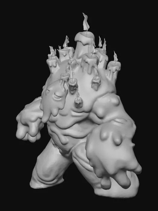 3D model for Candle Golem