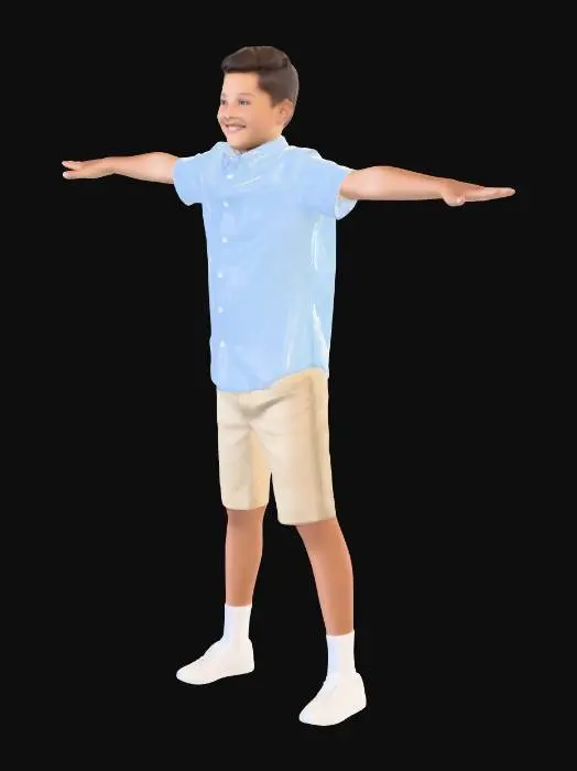 3D model for bambino braghe corte