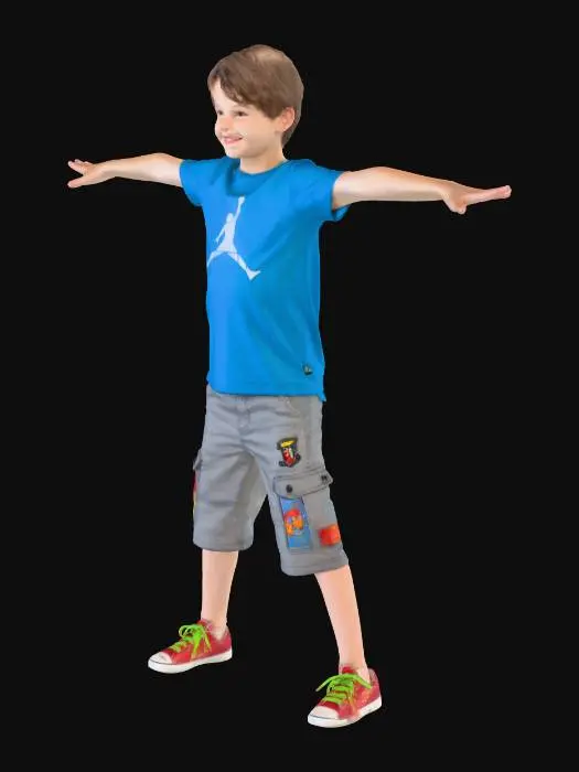3D model for Joyful Pose with Outstretched Arms
