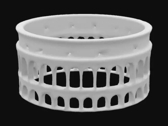 3D model for HARD EDGE ancient ROME stone Coliseum, white stones, abandoned ruins, 3d art, extremely details, accuracy edges, 4k, model without artifacts
