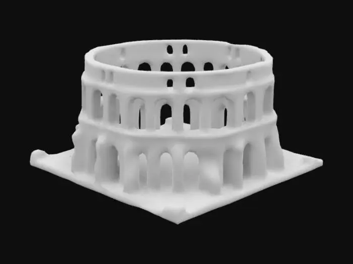 3D model for HARD EDGE ancient ROME stone Coliseum, white stones, abandoned ruins, 3d art, extremely details, accuracy edges, 4k, model without artifacts
