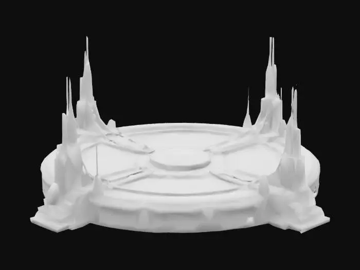 3D model for Landing base for an alien game